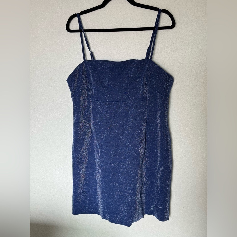 Wild fable NWOT Blue Glittery Spaghetti Strap Dress XXL